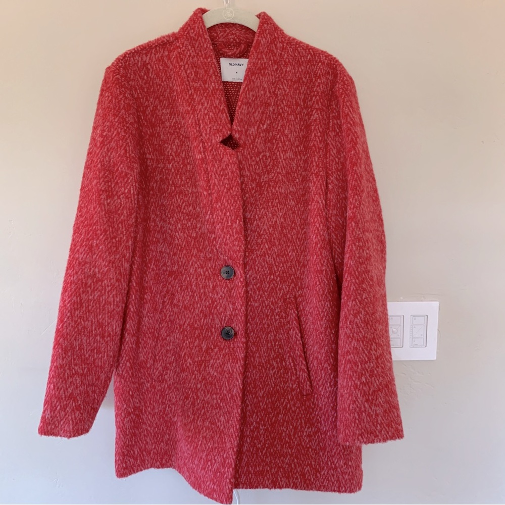 Old Navy Cozy Coatigan Jacket in Pink size Medium
